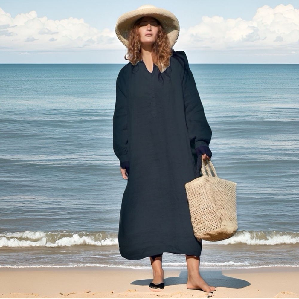CP Shades Linen Dress in Black